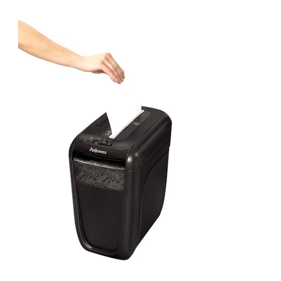 Fellowes Powershred 60Cs 22L must ristlõikega paberihunt, 10 lehte, P-4 turbetase, 23 cm töölaius, mudel 4606101 isiklikuks kasutuseks – 2