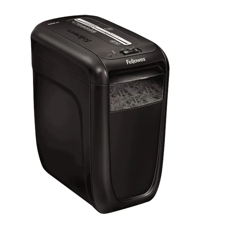 Fellowes Powershred 60Cs 22L must ristlõikega paberihunt, 10 lehte, P-4 turbetase, 23 cm töölaius, mudel 4606101 isiklikuks kasutuseks – 3