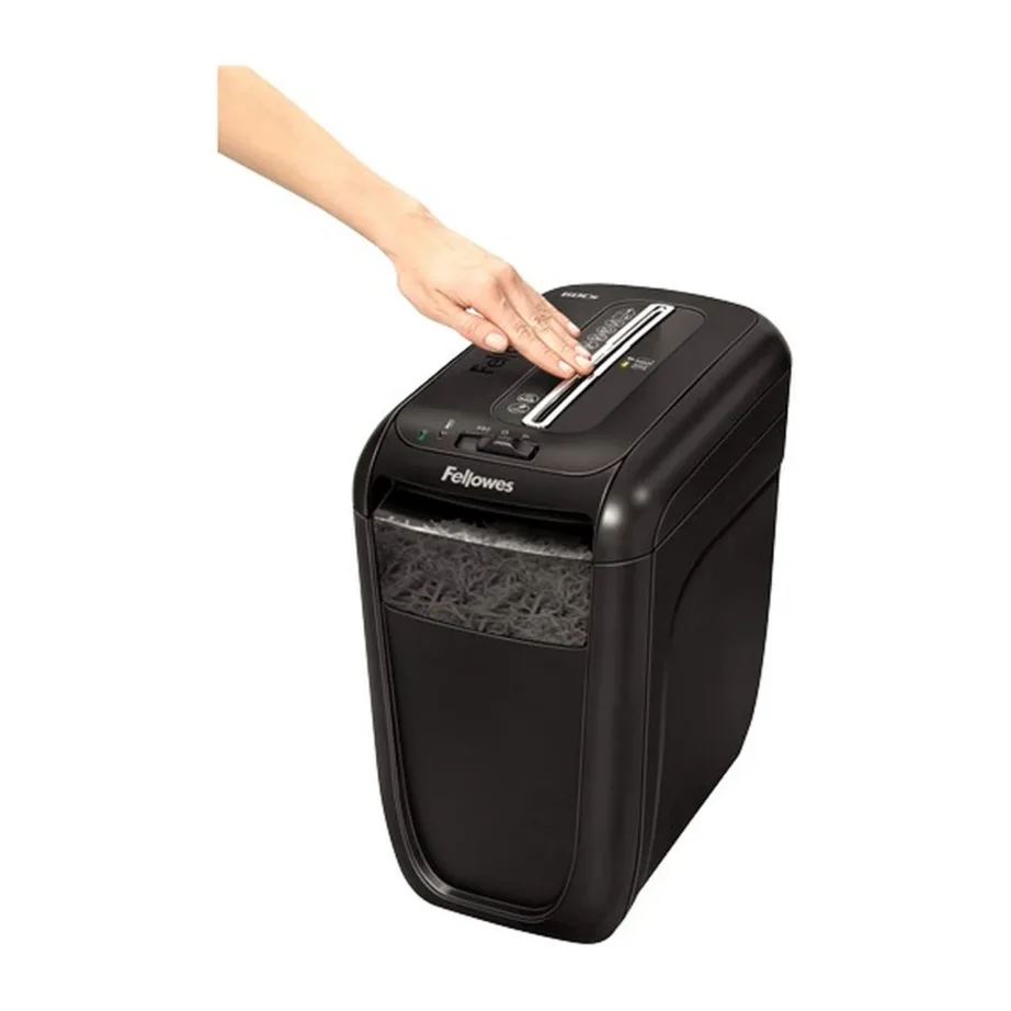 Fellowes Powershred 60Cs 22L must ristlõikega paberihunt, 10 lehte, P-4 turbetase, 23 cm töölaius, mudel 4606101 isiklikuks kasutuseks – 4