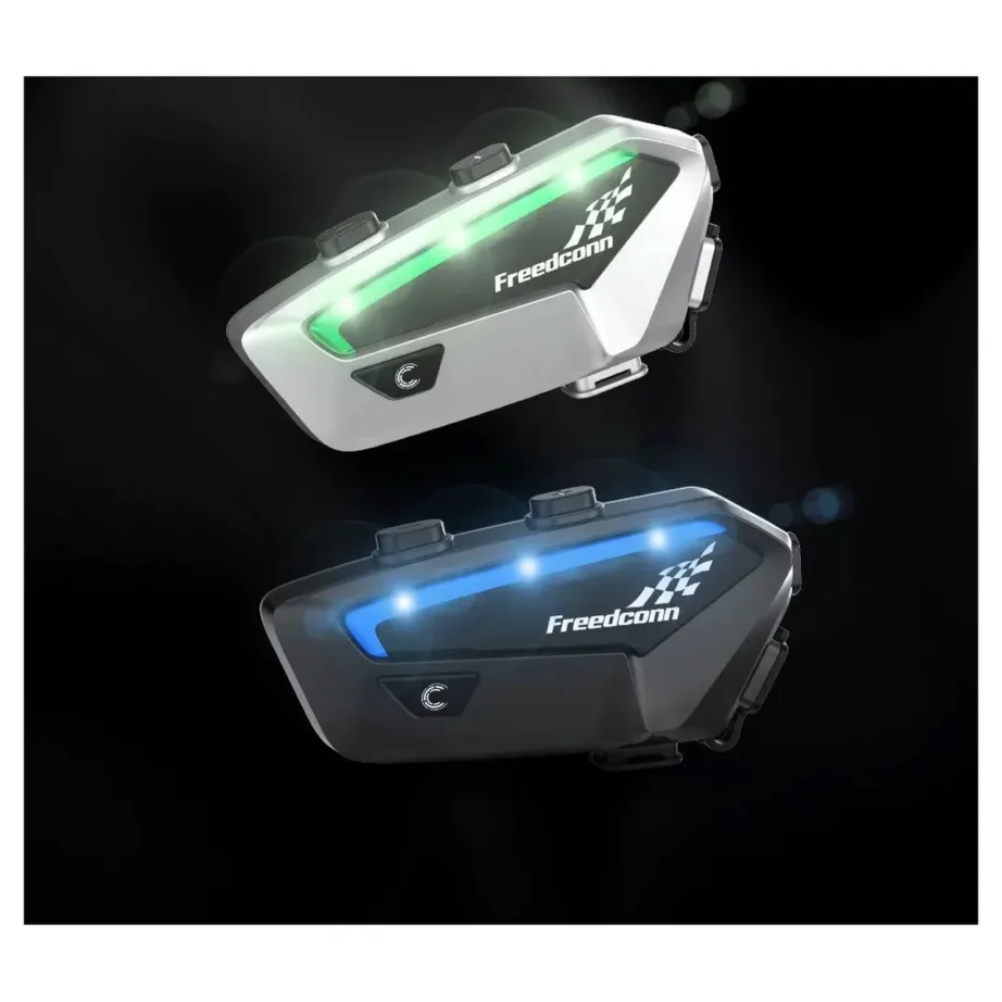 FreedConn FX must IP67 Bluetooth 5.0 mootorratta intercom FM-raadio ja 2000 m ulatusega, 30 h aku – 6