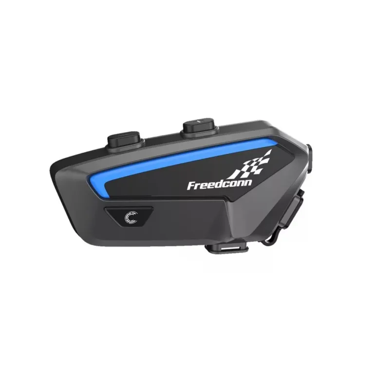 FreedConn FX must IP67 Bluetooth 5.0 mootorratta intercom FM-raadio ja 2000 m ulatusega, 30 h aku