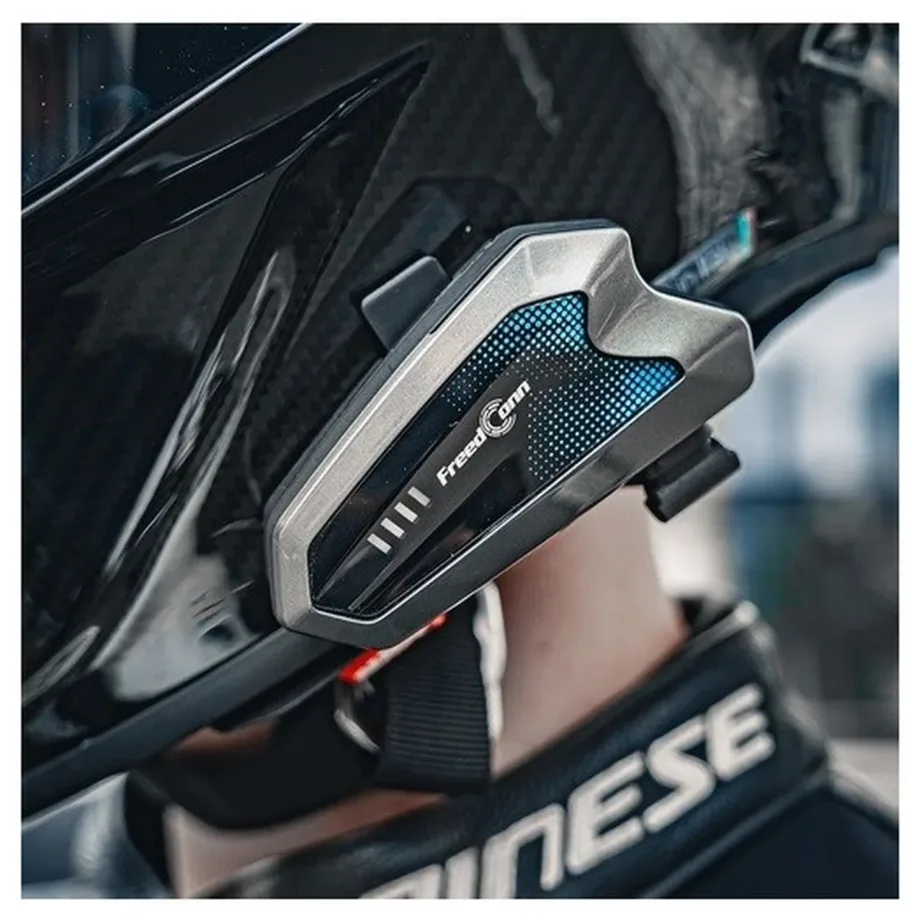 FreedConn HERO V2 EU Bluetooth V5.1 mootorratta intercom kuni 6 kasutajale, 90x48x21 mm, must, 30h tööaega – 5