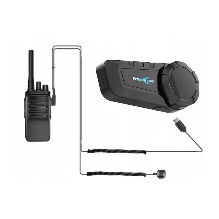 FreedConn KY-PRO SINGLE 1000 m Bluetooth 5.1 mootorratta interkom, must, 2 mikrofoni, FM-raadio, CE/RoHS – 5