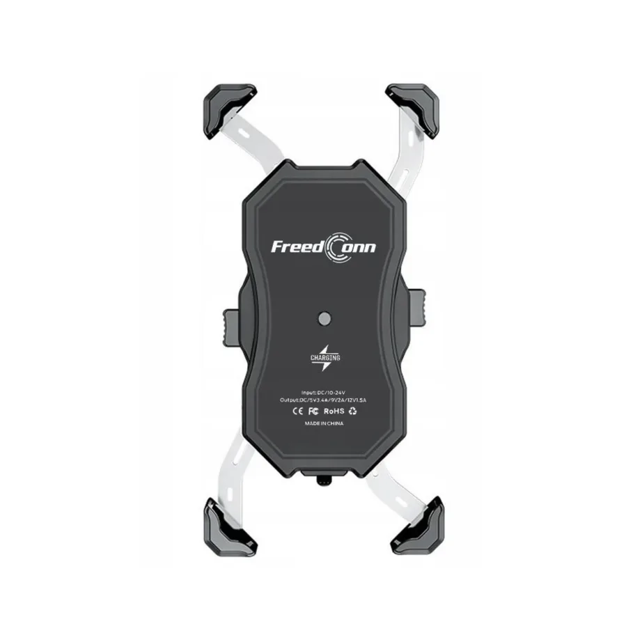 FreedConn MC1W 15 W juhtmevaba laadimisega IP65 metallist reguleeritav telefonihoidik mootorratta lenkstangile, sobib 4–7-tollistele nutitelefonidele