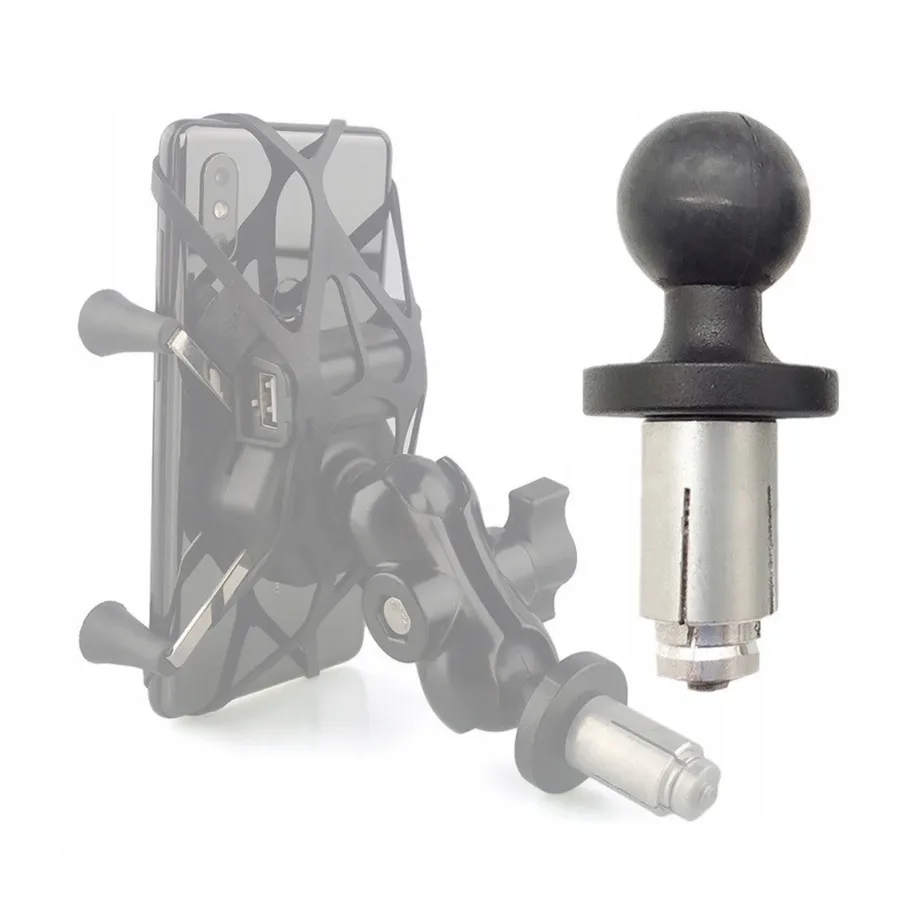 FreedConn MC7C + BM2R mustast metallist ja kummist mootorratta reguleeritav telefonihoidik USB-laadijaga, 3,5–6,9″ nutitelefonidele, raamikinnitus – 3