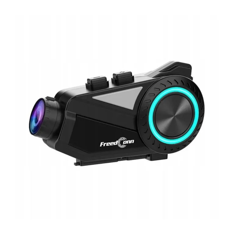 FreedConn R3 must IP65 2K kaameraga 6 kasutajaga mootorratta intercom, Bluetooth 5.0, 1000 m ulatus, 33 h kõneaeg