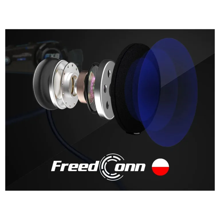 FreedConn T-MAX S V4 PRO Single must mootorratta Bluetooth 5.1 intercom, 1000 m ulatus, FM-raadio, 2 mikrofoni, 11 h aku