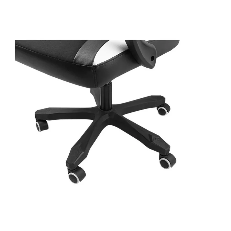 FURY Avenger M+ NFF-1710 must-valge universaalne mänguritool, kunstnahast polster, ergonoomiline disain, peatugi ja nimmepadjaga, 150 kg kandevõimega – 3