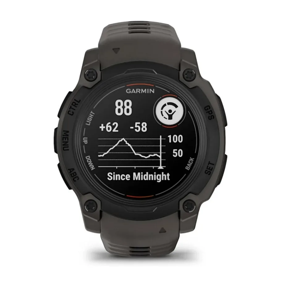 Garmin Instinct E 40 mm must MIP ekraaniga GPS-nutikell, multispordi funktsioonid, pulsimonitor, 10 ATM veekindlus, silikoonrihm, 35 päeva aku – 9