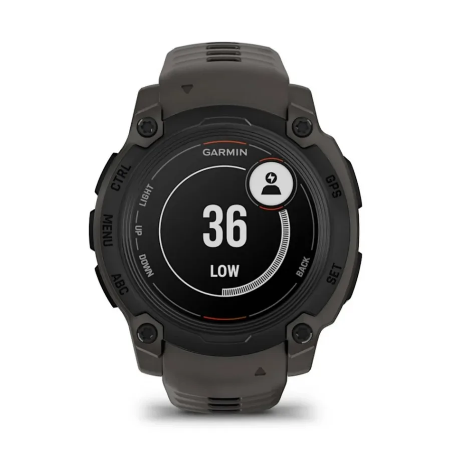 Garmin Instinct E 40 mm must MIP ekraaniga GPS-nutikell, multispordi funktsioonid, pulsimonitor, 10 ATM veekindlus, silikoonrihm, 35 päeva aku – 10