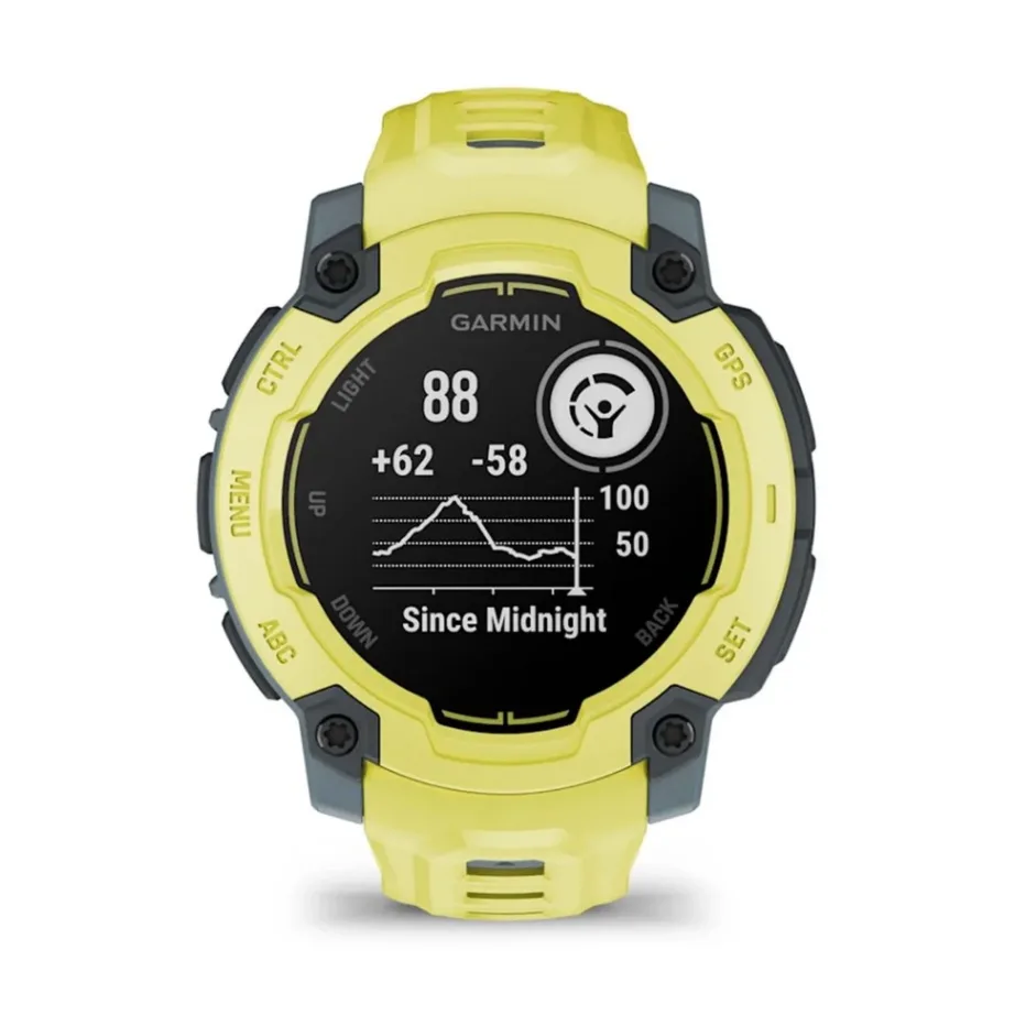 Garmin Instinct E 45 mm lime silikoonrihmaga vastupidav GPS-spordikell, 0,9-tolline MIP ekraan, 16 päeva aku, verehapniku ja aktiivsuse jälgimine, veekindel 10 ATM, mudel 010-02933-01 – 6