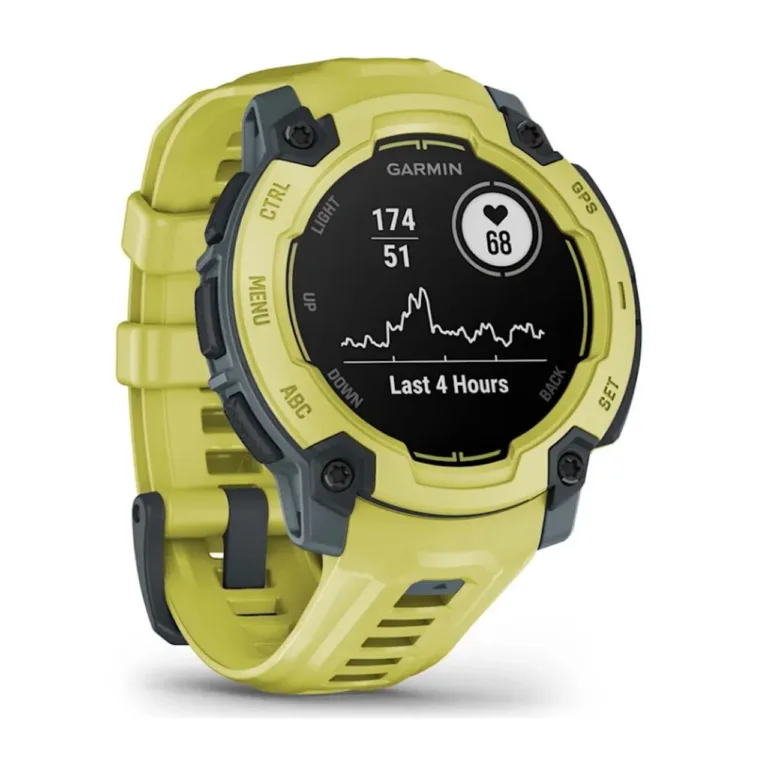 Garmin Instinct E 45 mm lime silikoonrihmaga vastupidav GPS-spordikell, 0,9-tolline MIP ekraan, 16 päeva aku, verehapniku ja aktiivsuse jälgimine, veekindel 10 ATM, mudel 010-02933-01