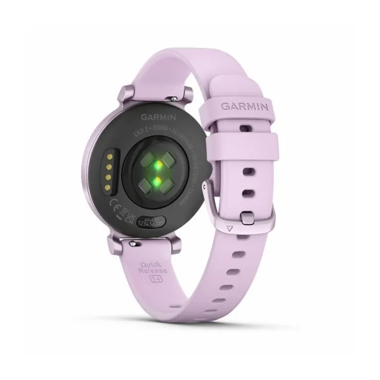 Garmin Lily 2 35,4 mm roosa/lilla silikoonrihmaga naiste puutetundlik nutikell, GPS, veekindel 5 ATM, 5-päevase akuga, aktiivsus- ja tervisenäitajate jälgimiseks, mudel 010-02839-01
