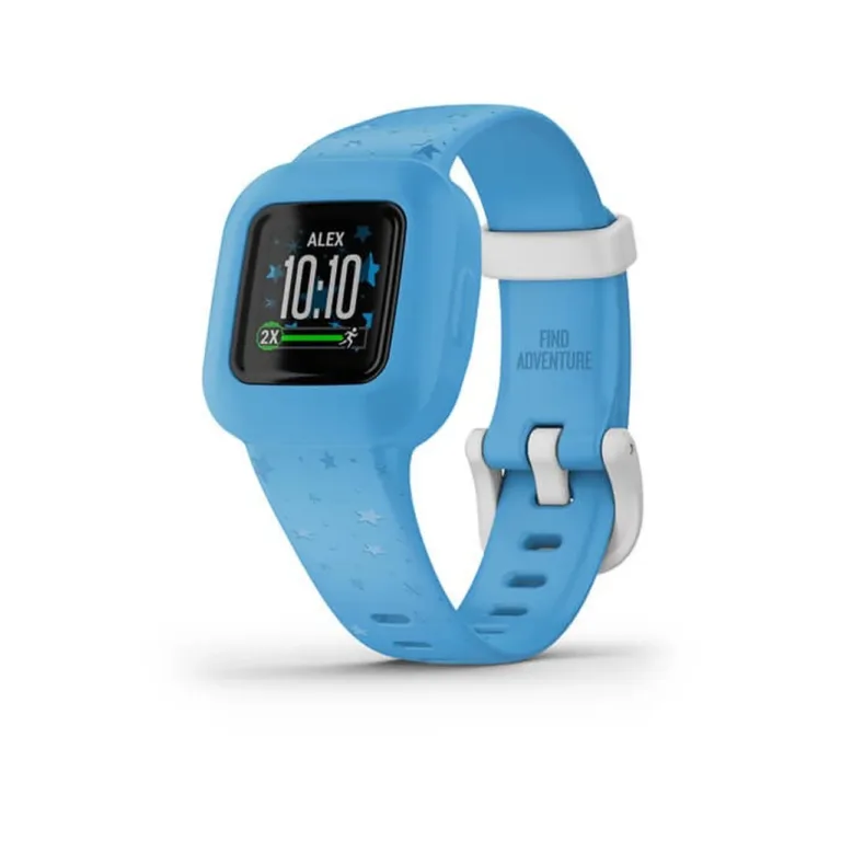 Garmin vívofit jr. 3 5ATM sinine laste aktiivsusmonitor, MIP puuteväriekraan, sammulugeja, une- ja kõneteavitused, silikoonrihm, 130–175 mm, Android/iOS, 010-02441-02