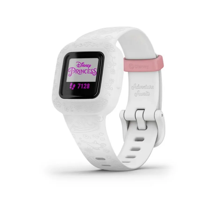 Garmin vivofit jr. 3 130–175 mm valge silikoonist laste aktiivsusmonitor, MIP värviekraan, 5 ATM veekindlus, taimeri ja pulsimonitoriga, 365 päeva aku