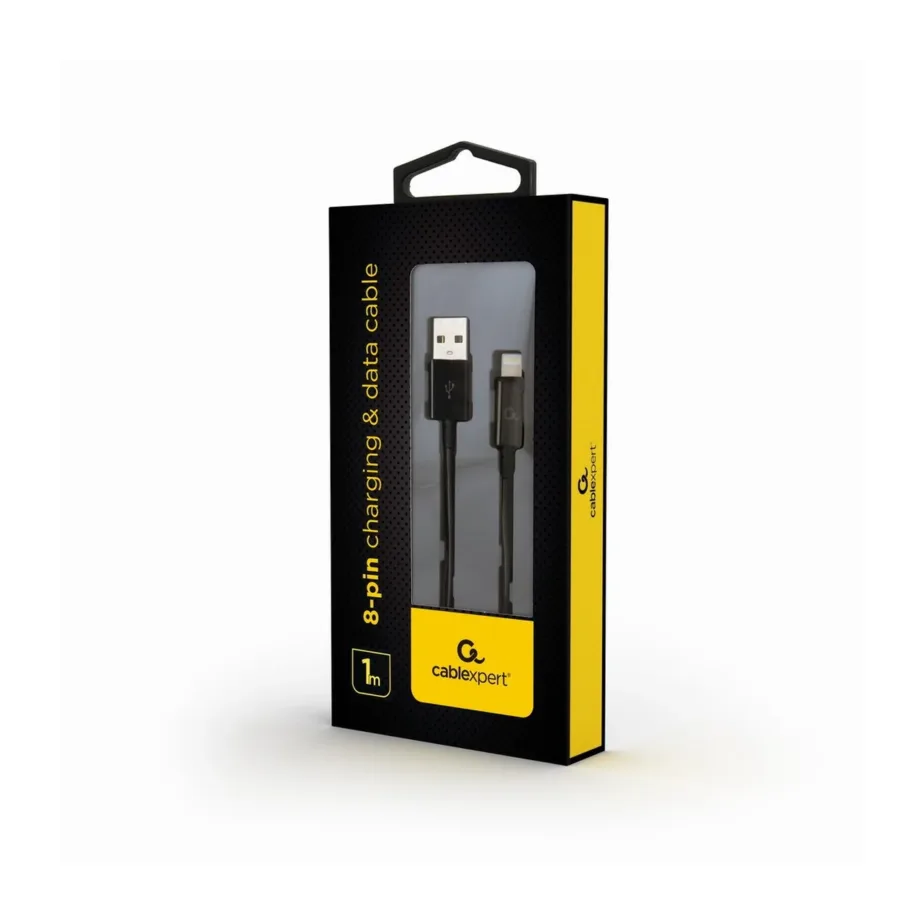Gembird CC-USB2-AMLM-1M 1 m must USB-A – Micro-USB/Lightning laadimis- ja andmesidekaabel iPhone 5/6 jaoks – 3