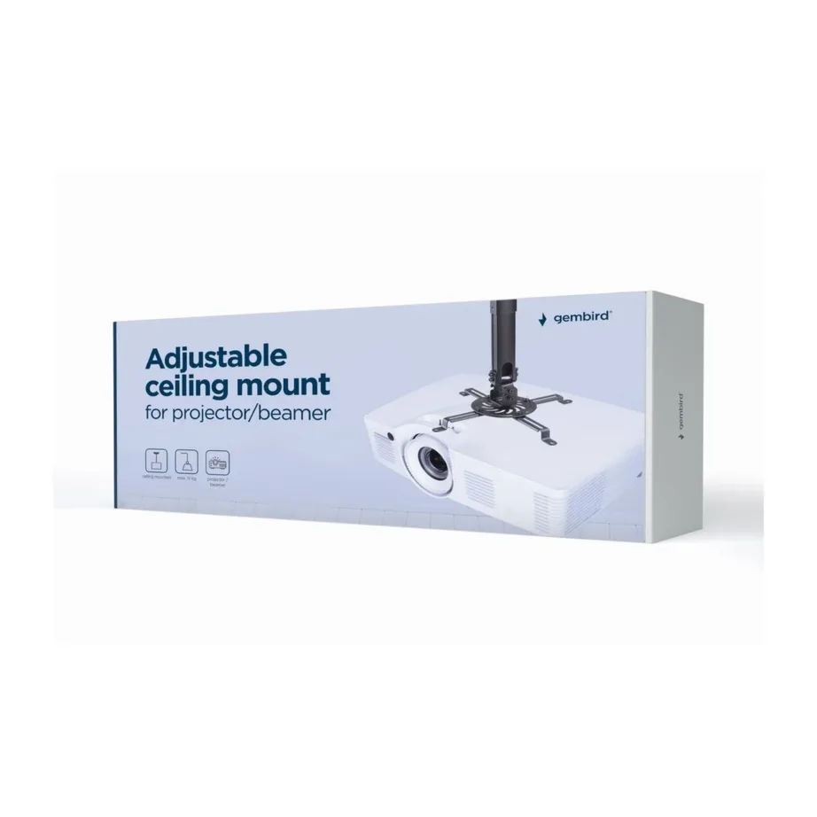 Gembird CM-B-01 reguleeritav terasest must projektori laekinnitus, kuni 13 kg – 4