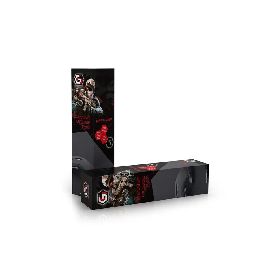 Gembird MP-GAME-L 450x400x3 mm must kangas-kummist mängurihiirematt libisemisvastase põhjaga – 3
