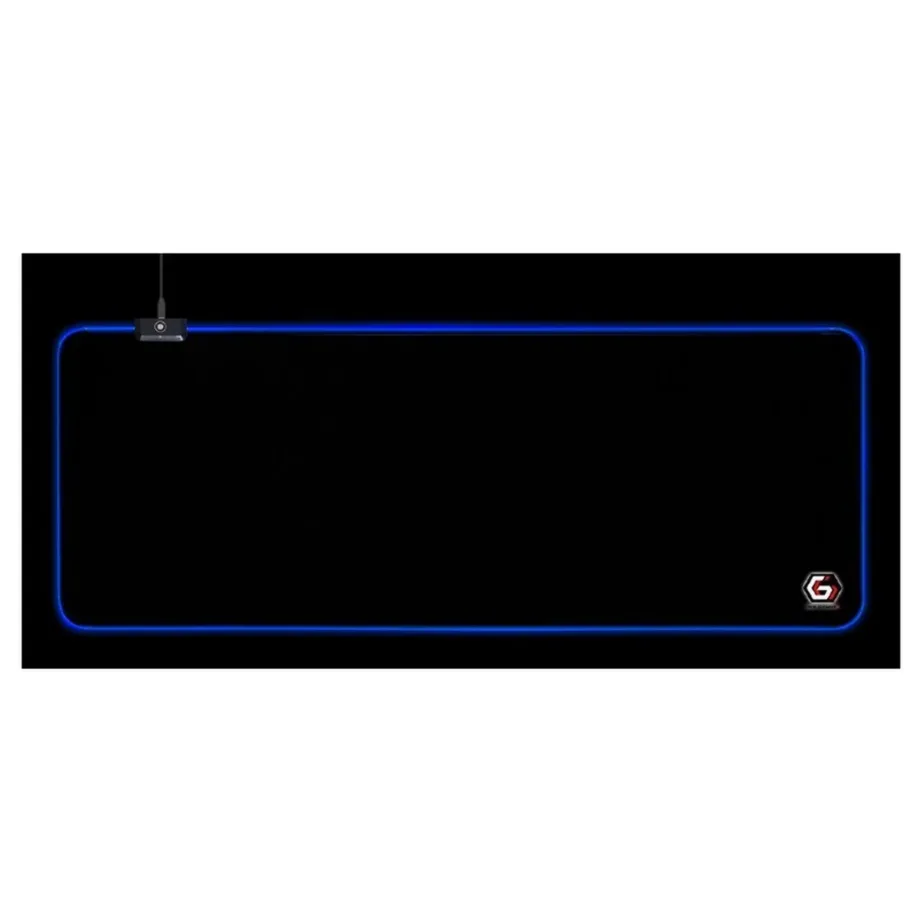 Gembird MP-GAMELED-L 800×300 mm must LED-taustvalgustusega L-suuruses mängurihiirematt, USB-toitega, libisemisvastase põhjaga - 11