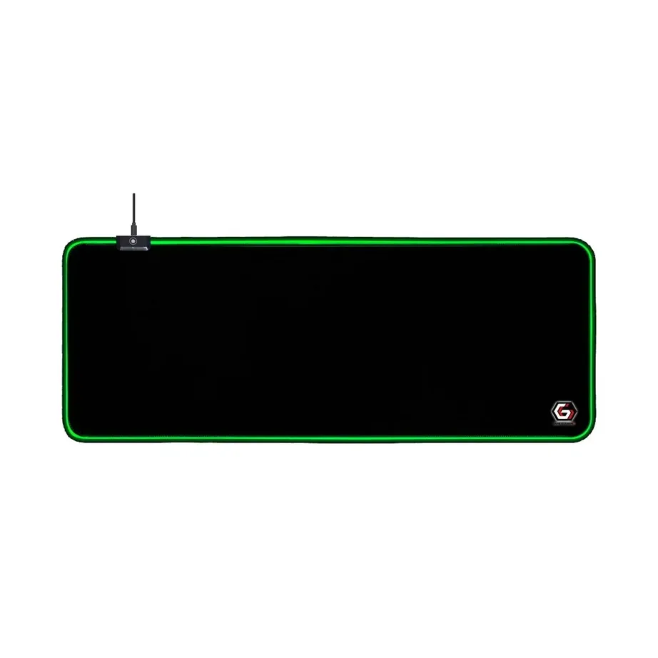 Gembird MP-GAMELED-L 800×300 mm must LED-taustvalgustusega L-suuruses mängurihiirematt, USB-toitega, libisemisvastase põhjaga - 12