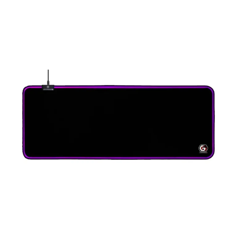 Gembird MP-GAMELED-L 800x300 mm must LED-taustvalgustusega L-suuruses mängurihiirematt, USB-toitega, libisemisvastase põhjaga
