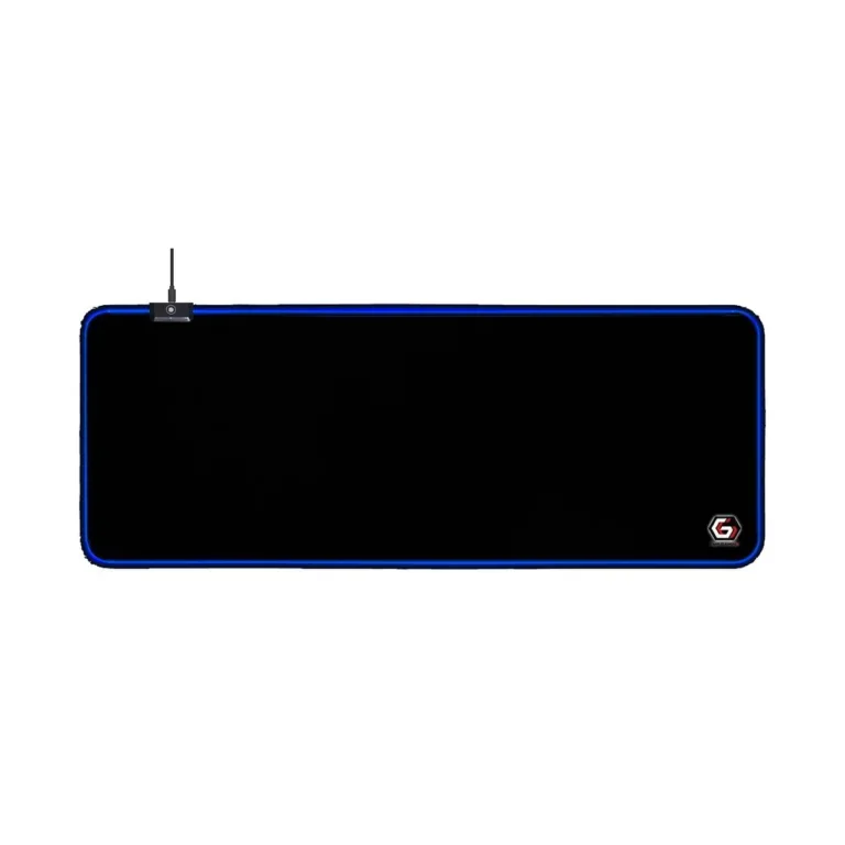 Gembird MP-GAMELED-L 800x300 mm must LED-taustvalgustusega L-suuruses mängurihiirematt, USB-toitega, libisemisvastase põhjaga