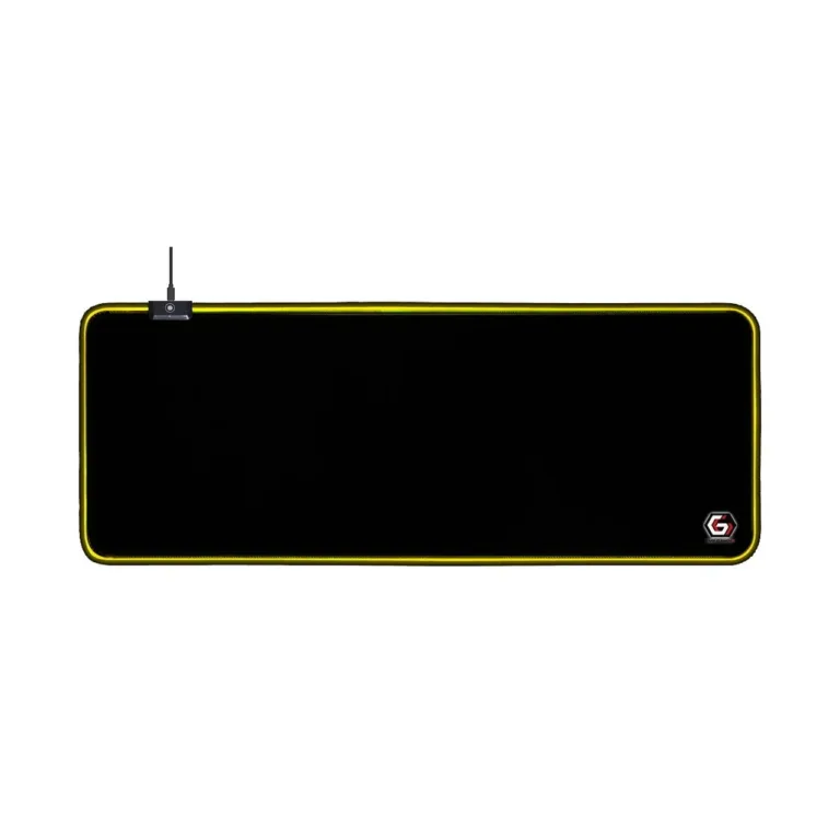 Gembird MP-GAMELED-L 800x300 mm must LED-taustvalgustusega L-suuruses mängurihiirematt, USB-toitega, libisemisvastase põhjaga