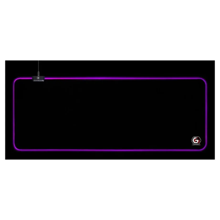 Gembird MP-GAMELED-L 800×300 mm must LED-taustvalgustusega L-suuruses mängurihiirematt, USB-toitega, libisemisvastase põhjaga - 9