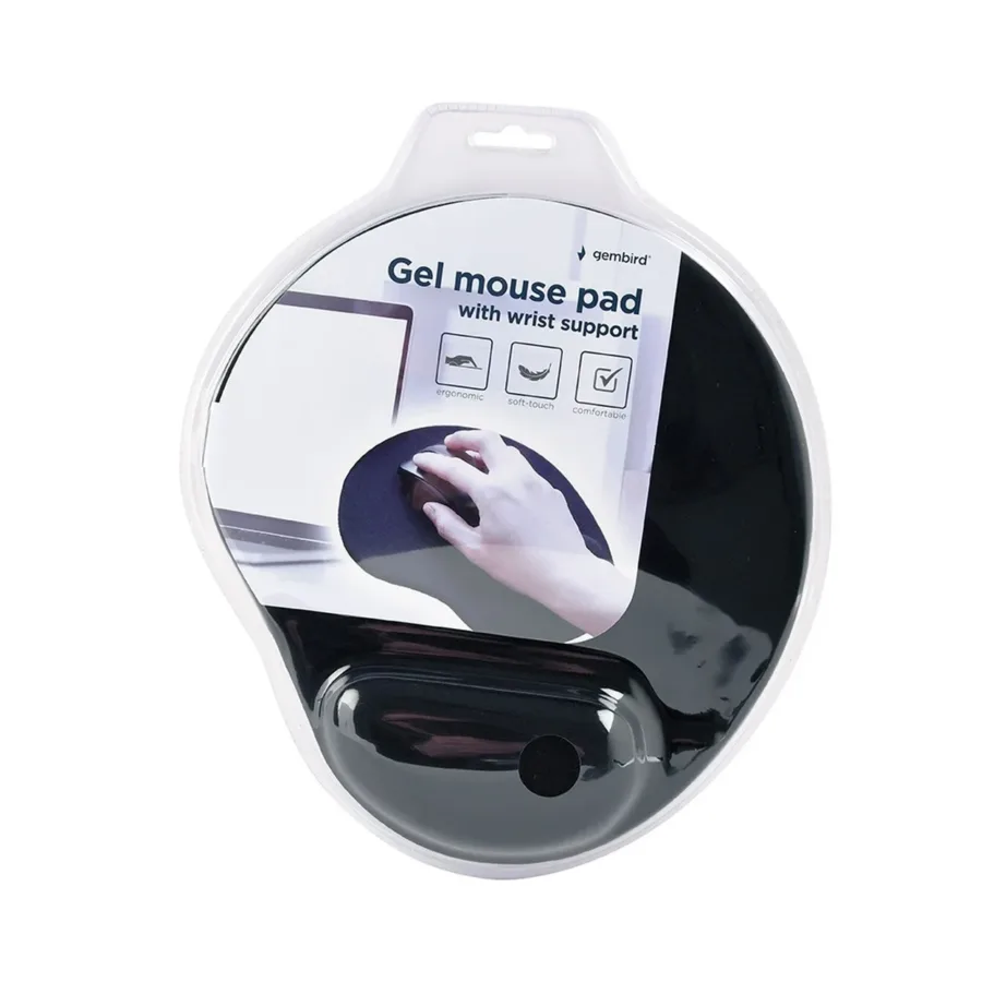 Gembird MP-GEL-BK 260×220 mm must geelrandmetoega hiirematt (3 mm, kummist põhi) – 2