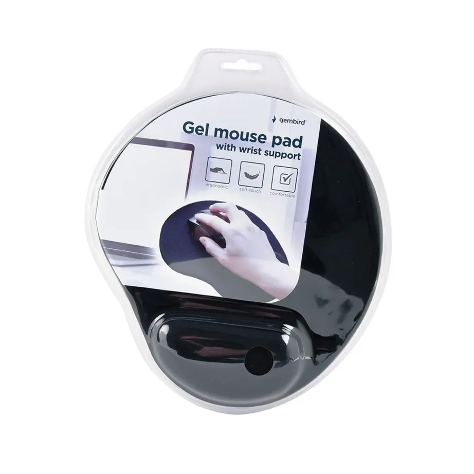 Gembird MP-GEL-BK 260×220 mm must geelrandmetoega hiirematt (3 mm, kummist põhi) – 3