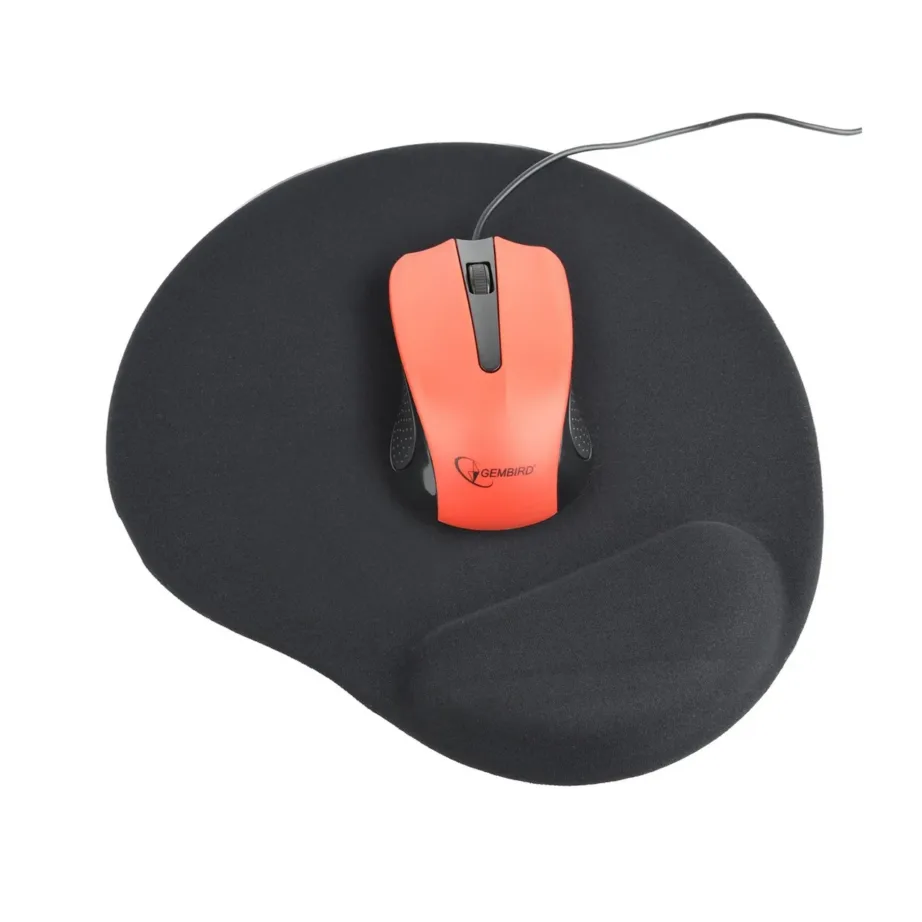 Gembird MP-GEL-BK 260×220 mm must geelrandmetoega hiirematt (3 mm, kummist põhi) – 10