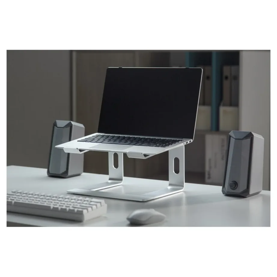 Gembird NBS-D1-01 alumiiniumist sülearvutialus 15,6” max 5 kg hõbedane – 2