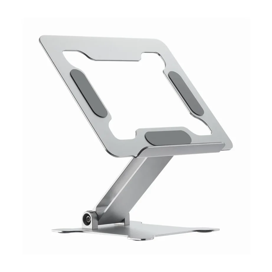 Gembird NBS-D1-03 hõbedane alumiiniumist kokkupandav ja reguleeritav sülearvutialus kuni 15,6″ (5 kg) – 19