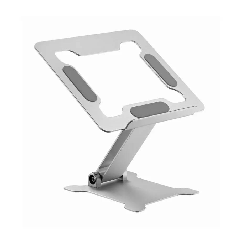 Gembird NBS-D1-03 hõbedane alumiiniumist kokkupandav ja reguleeritav sülearvutialus kuni 15,6″ (5 kg) – 25
