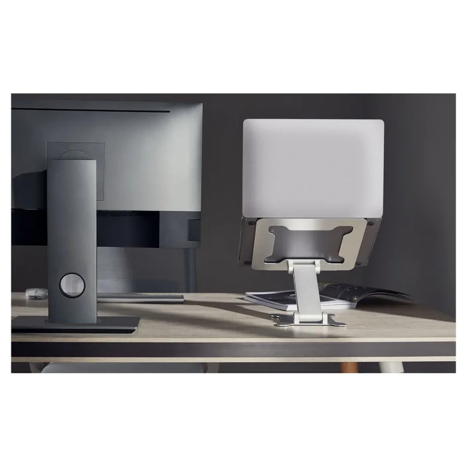 Gembird NBS-D1-03 hõbedane alumiiniumist kokkupandav ja reguleeritav sülearvutialus kuni 15,6″ (5 kg) – 39