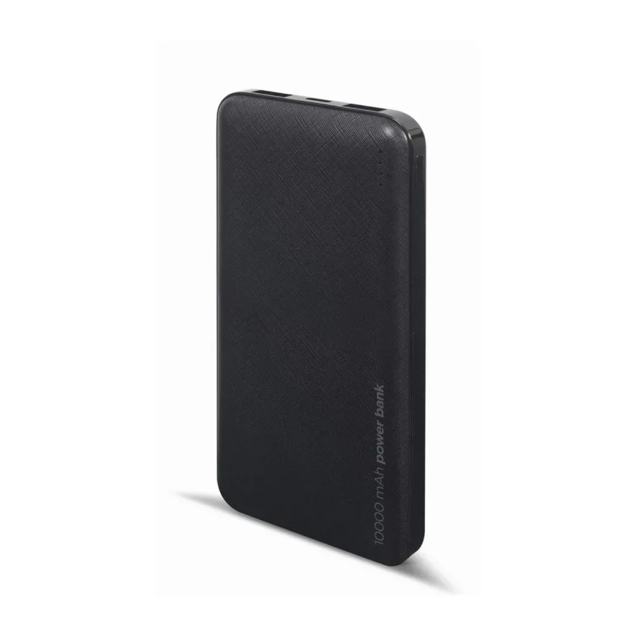 Gembird PB10-02 10000 mAh must LiPo akupank, 2x USB-A, USB-C, Micro-USB, ülelaadimis- ja ületühjenemiskaitsega, nutitelefonidele - 2
