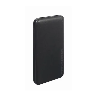Gembird PB10-02 10000 mAh must LiPo akupank, 2x USB-A, USB-C, Micro-USB, ülelaadimis- ja ületühjenemiskaitsega, nutitelefonidele