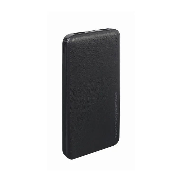 Gembird PB10-02 10000 mAh must LiPo akupank, 2x USB-A, USB-C, Micro-USB, ülelaadimis- ja ületühjenemiskaitsega, nutitelefonidele