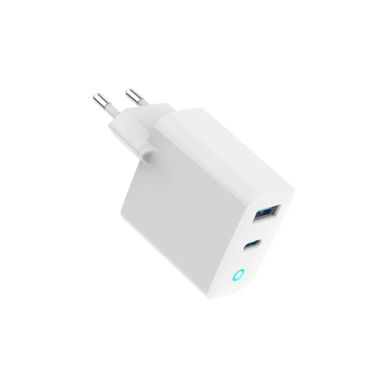 Gembird TA-UC-PDQC30L-W-01 30W valge GaN kiirlaadija 2 USB väljundiga (USB-C, USB-A), EU pistik, nutiseadmetele