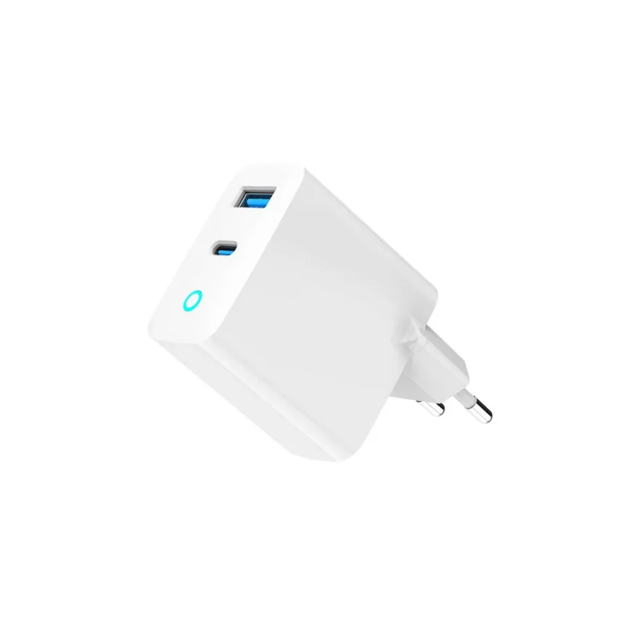 Gembird TA-UC-PDQC65L-W-01 65 W valge USB-C/USB-A GaN kiirlaadija, 2 seadmele, universaalne, sisetingimustesse – 4