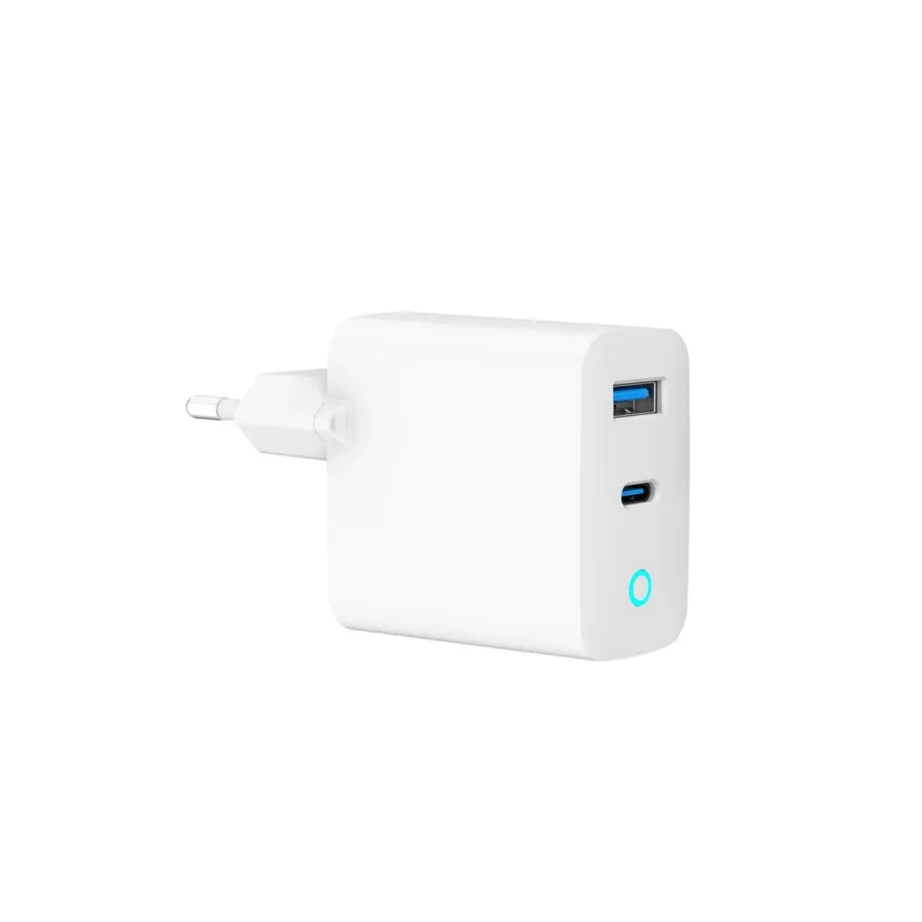 Gembird TA-UC-PDQC65L-W-01 65 W valge USB-C/USB-A GaN kiirlaadija, 2 seadmele, universaalne, sisetingimustesse – 5