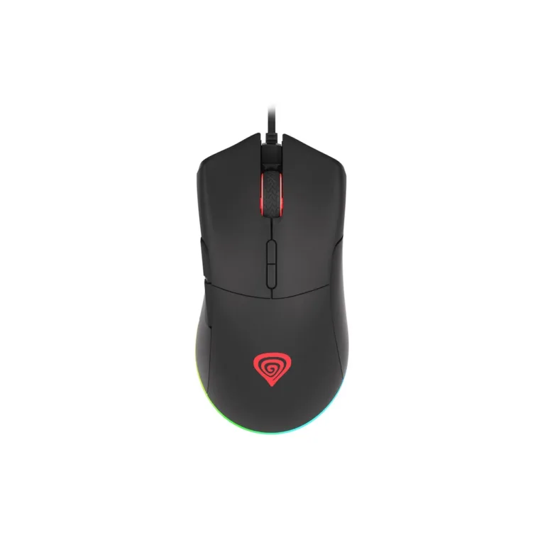 Genesis Krypton 290 NMG-1771 6400 DPI must RGB valgustusega paremakäeline optiline mängurihiir USB-ga
