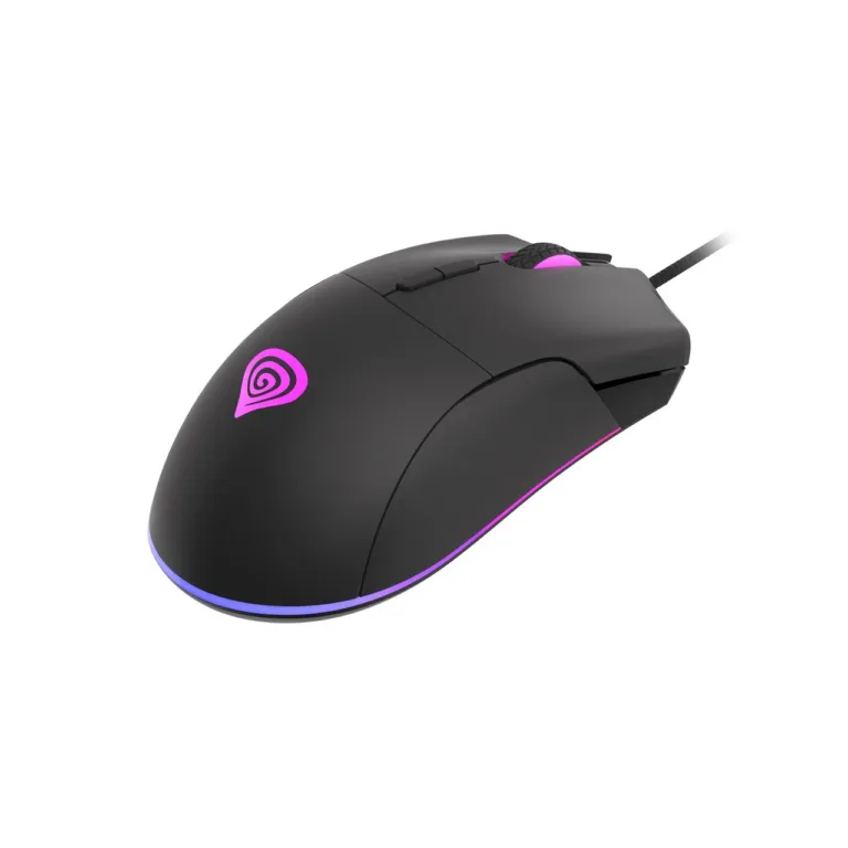 Genesis Krypton 290 NMG-1771 6400 DPI must RGB valgustusega paremakäeline optiline mängurihiir USB-ga