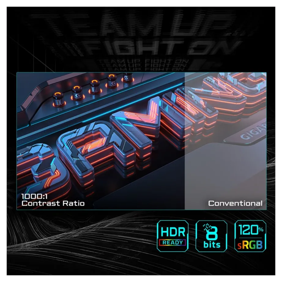 Gigabyte GS25F2 25″ FHD 200Hz 1ms SS-IPS mängurimonitor, HDR10, 300 cd/m², 2xHDMI 2.0, DisplayPort 1.4, must – 12