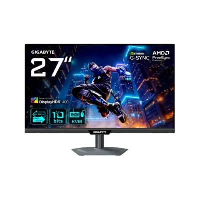 Gigabyte M27UP 27" 4K UHD 160Hz/320Hz mängumonitor, SS-IPS, 1 ms, 350 cd/m², FreeSync Premium Pro, DisplayHDR400, HDMI 2.1, DisplayPort 1.4, kõlarid, must