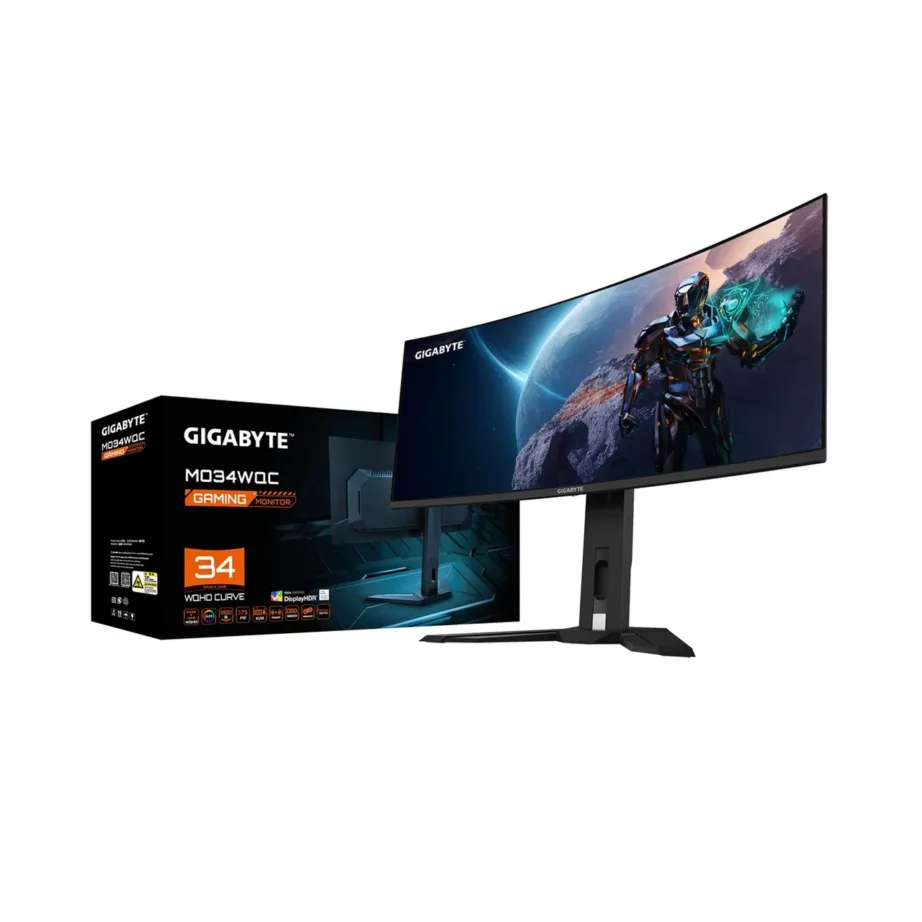 Gigabyte MO34WQC 34″ kumer OLED mängurimonitor, WQHD 3440×1440, 175 Hz, 0,03 ms, FreeSync Premium Pro, DisplayHDR True Black 400, KVM, must – 8