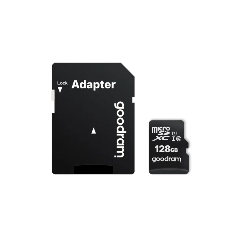 Goodram M1AA-1280R12 128 GB UHS-I Class 10 microSDXC must mälukaart SD-adapteriga