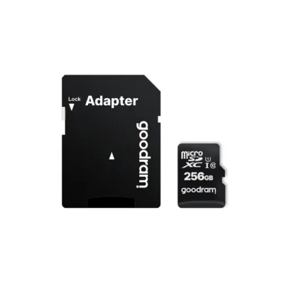 Goodram M1AA-2560R12 256GB MicroSDXC UHS-I Class 10 must mälukaart adapteriga