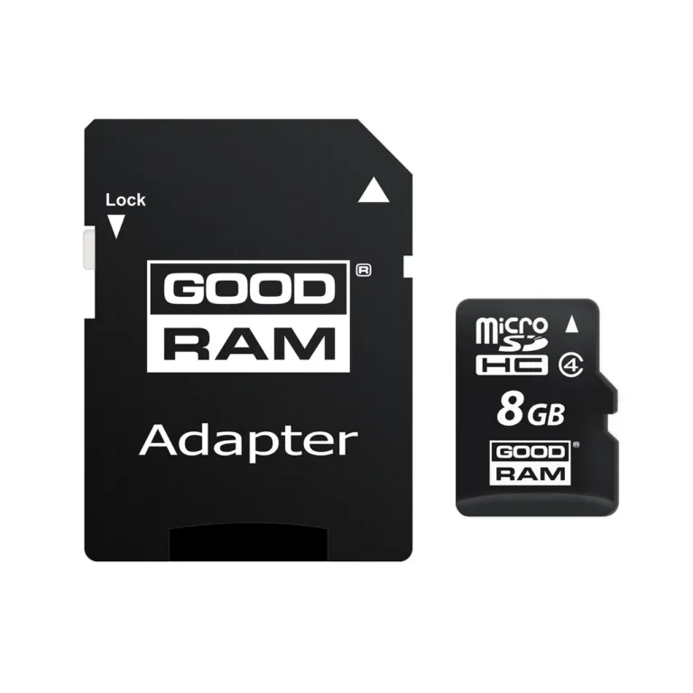 Goodram M40A-0080R11 8 GB MicroSDHC Class 4 UHS-I mälukaart SD-adapteriga, must
