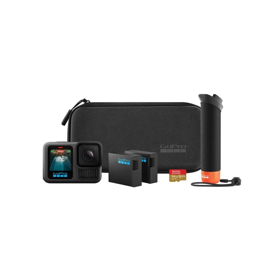 GoPro Hero 13 Black CHDRB-131-RW spordikaamera komplekt 5.3K UHD, GPS, Wi-Fi 6, veekindel kuni 10 m, 64GB mälukaart, 2 akut – 4